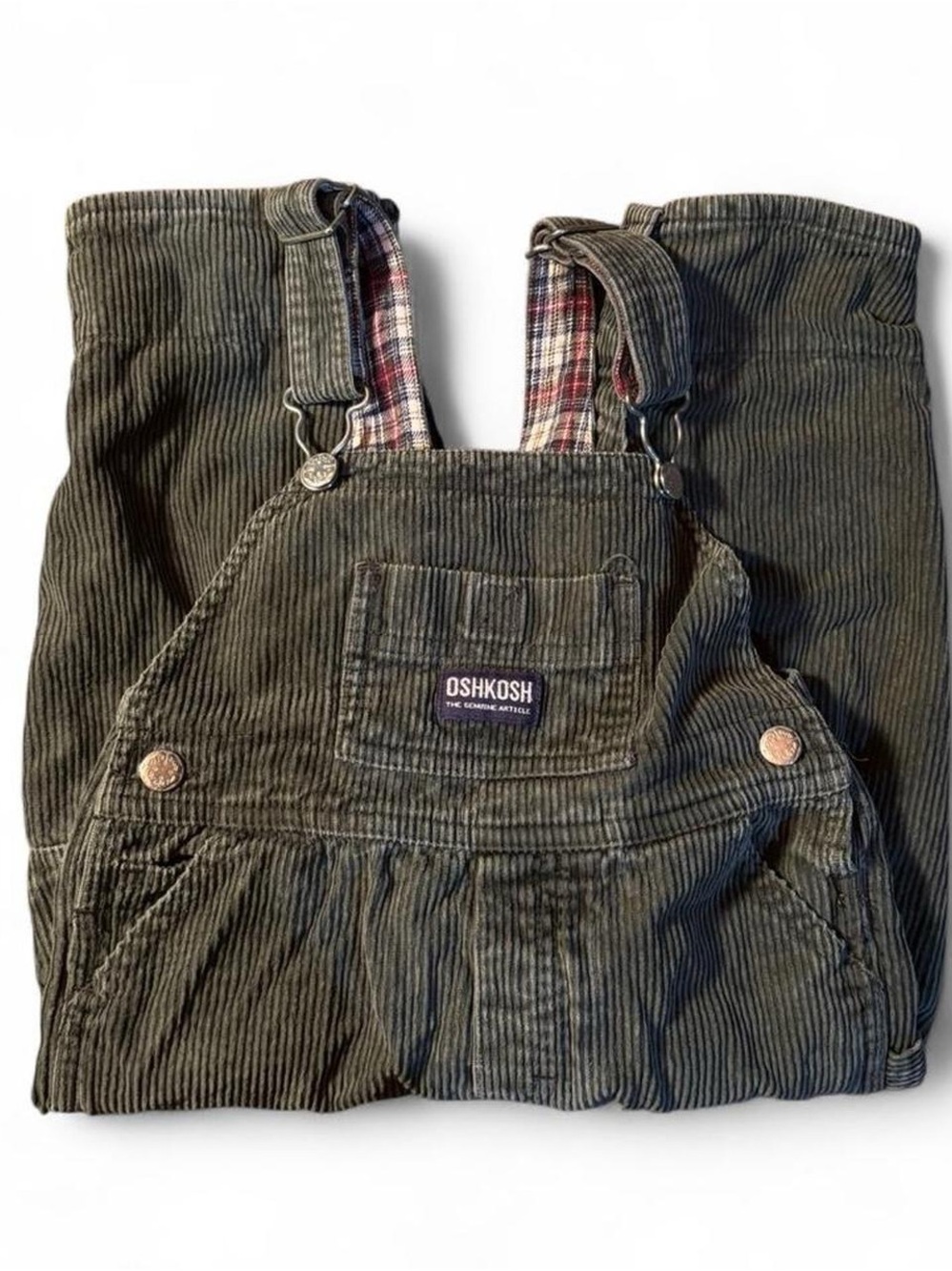 OshKosh B'gosh Dark Olive Corduroy Kids Overalls